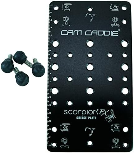 Cam Caddie Scorpion EX Photo Video Сирене Плоча /Закрепване за статив с дупки (21) ¼-20 и (9) 3/8-16 с дърворезба – high-performance