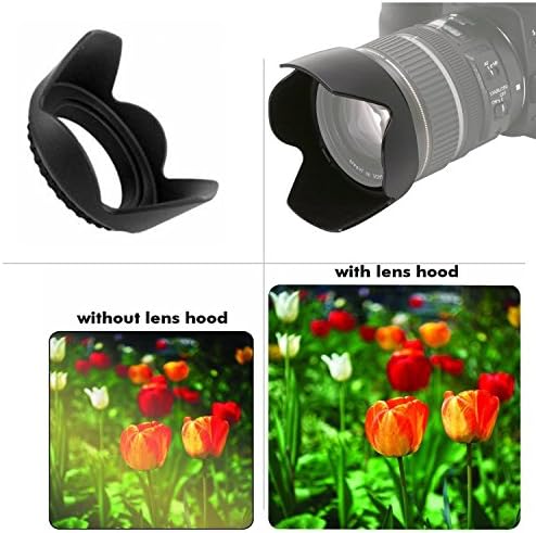40.5 mm обектив качулка във формата на цвете лале за Sony ZV-E10, Alpha A5000, A5100, A6000, A6300, A6400, A6500,