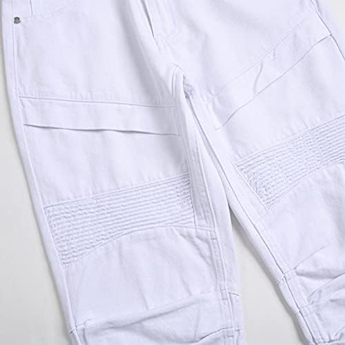 BADHUB Мъжки Ежедневни панталони Мъжки Висококачествени Стрейчевые Светли Модните Тесни дънки
