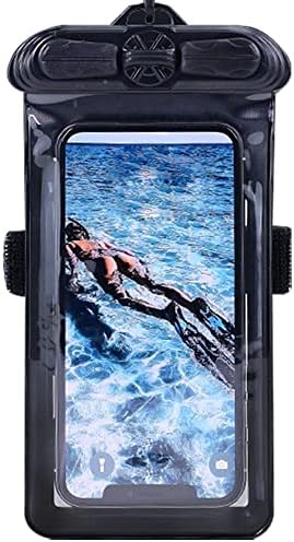 Калъф за телефон Vaxson Черно, Съвместим с водоустойчив калъф Tecno Camon 18P Dry Bag [Без защитно фолио за екрана]