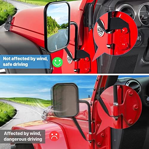 за огледала Джип с откидными врати, Страничните огледала с откидными врати, Съвместими с Jeep Wrangler JL 2019-2021