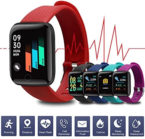 Hot6sl Смарт часовници за жени и мъже-Смарт часовници за iPhone, Съвместими с Android, Монитор на сърдечната честота, Кръвно
