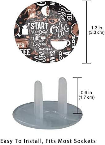 Капачки за контакти (12 броя в опаковка), Защитни капачки За электрозащиты Предотвратяват Опасността от токов удар Кафе