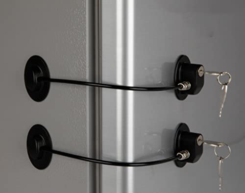 2 Комплекта заключва Вратата на хладилника с 4 Ключа, Заключване Картотечного чекмеджето, Ключалката на вратата на фризера