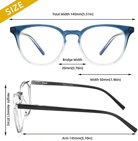 Areyeth, 2 Чифта Кръгли Очила за четене в Ретро стил за жени, Блокер Синя Светлина Четци, Модни Очила Срещу Пренапрежение на