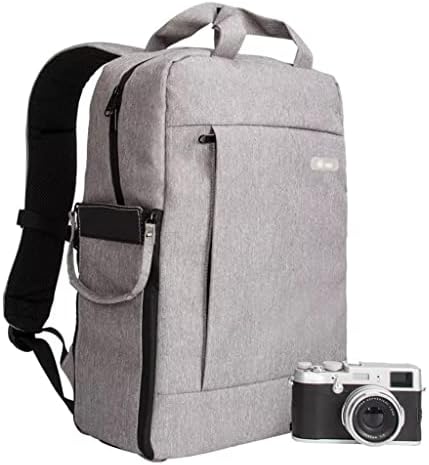 SDGH Раница за цифров фотоапарат на раменете си, Ежедневието е чантата за почивка, Водоустойчив, с дождевиком, подходяща за лаптоп 14 инча, с USB порт за статив DSLR (Цвят: с