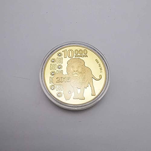 Криптовалюта Любима Монета Възпоменателна Монета Африка Замбия Осеян С Диаманти Лъв Диво Животно Слон Са Подбрани