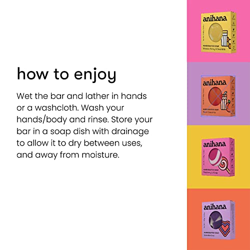 Част от сапун ANIHANA | Праскова коктейл - Нежно почистване, което овлажнява кожата, Тялото и ръцете - 4,2 унции