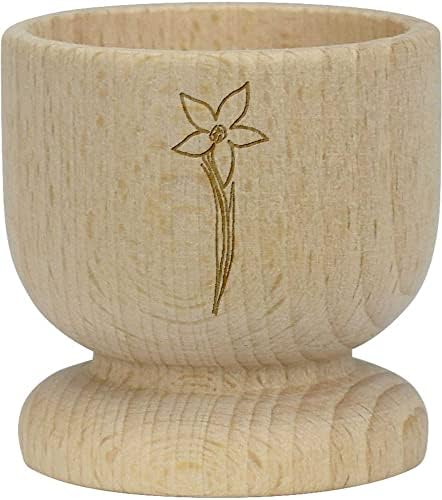 Дървена чаша за яйца Azeeda 'Daffodil' (EC00023202)