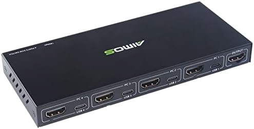 CSYANXING KVM switch 4 в 1 с пускането на HD 4 ДО 60 Hz, Кутия за смяна на клавиатура и мишка за КОМПЮТЪР с Кабели, KVM
