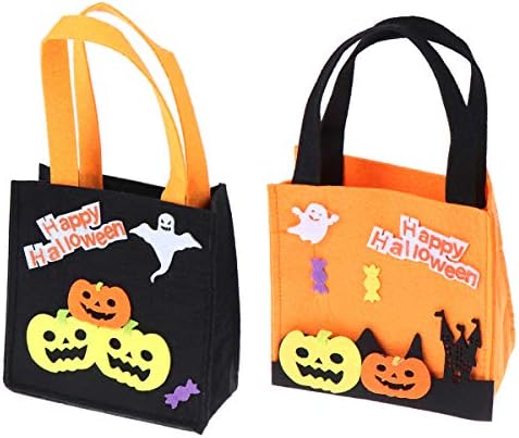 ABOOFAN, 2 бр., чанти за шоколадови бонбони на Хелоуин, преносими чанти от нетъкан текстил, подарък чанта