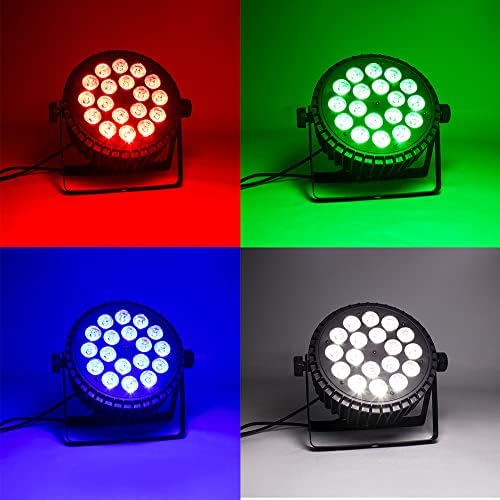 SHEHDS LED Par Can Осветява 18x12 W Етап тела RGBW 4в1 DMX Uplights Алуминиев Корпус Led Сценично Осветление, DJ Светлини