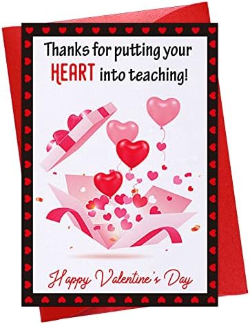 FaCraft Картички за Свети Валентин за Учители,Поздравителна Картичка Честит Свети Валентин за Учители от Ученик, Забавна