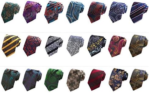 Andongnywell Жаккардовый Вратовръзка от Полиестер, Тесни Вратовръзки, за Мъже или Момчета, Класическа Вратовръзка, Тъкани Жакард