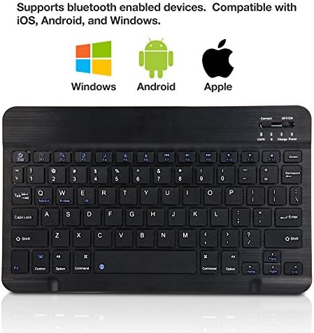 Клавиатура BoxWave е Съвместима с Plum Optimax 2 (Клавиатура от BoxWave) - Bluetooth клавиатура SlimKeys, Преносима клавиатура