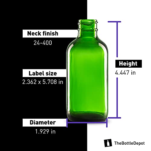 The Bottle Depot 7 Colrs предлага на едро 12 опаковки от зелено стъкло по 4 мл в бутилка с пръскачка; Оптовое брой за етерични