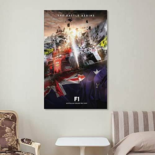 F1 Motorsport, Спортен Суперавтомобил Цветен Спортен Плакат Платно Стенни Артистични Щампи за decor Декор на Стая