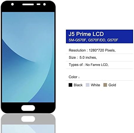 Покажи Добро 5,0 инча за Samsung Galaxy J5 Prime G570 SM-G570F G570Y G570M LCD Сензорен дисплей Дигитайзер В