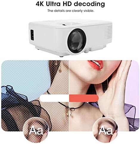 Мини Проектор, Видео с led подсветка 1080P, Преносим Проектор за домашно кино, Вграден висококачествен Говорител, Съвместим