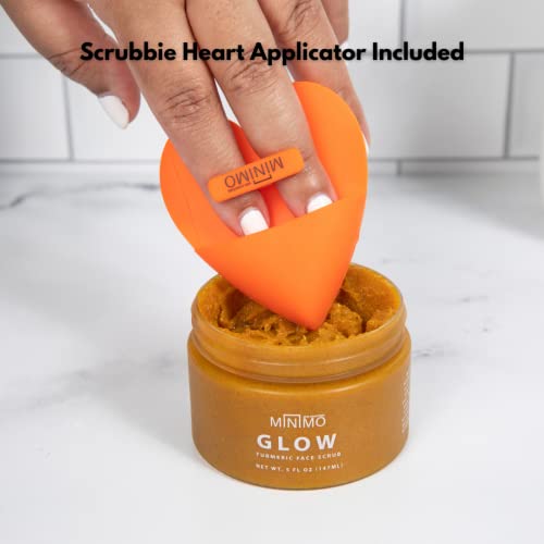 Осветляющий скраб за лице Minimo Skin Glow от тъмни петна, в комплекта на апликатора във формата на сърце, 5 грама,