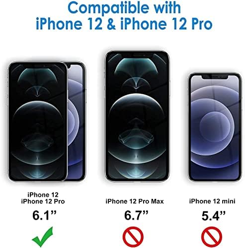 NGB Supremacy е Съвместим с калъф за iPhone 12/12 Pro с предпазно фолио от закалено стъкло, от притежателя