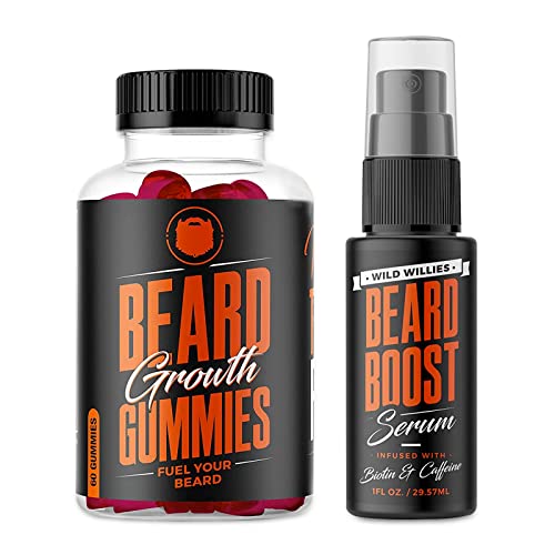 Серум за растеж на брада и дъвки Пакет от Диви Тръпки, за по-гъста и буйна брада