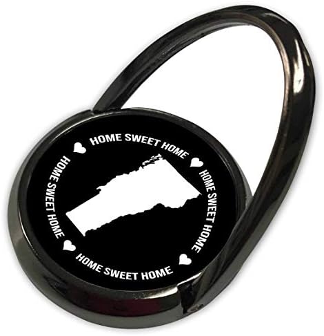 3dRose Печат City - Типография - Върмонт във Вътрешността на кръг с изображение на Дома, Приятен дом и сърцата на черен