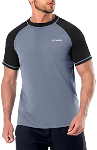 Мъжки ризи За по плуване UPF 50 + Защита От Акне С Къс Ръкав Защита От Слънцето Бързосъхнеща Водна Риза Спортни