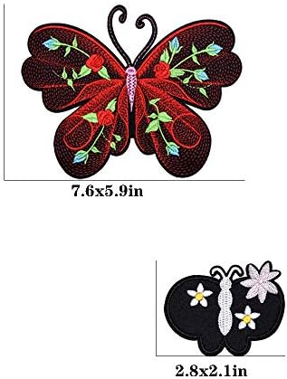 Пеперуда, Бродирани Желязо Нашивках, Пришитая за Апликация на Дрехи за облекло Направи си сам, Дънки, Декоративно Изкуство,