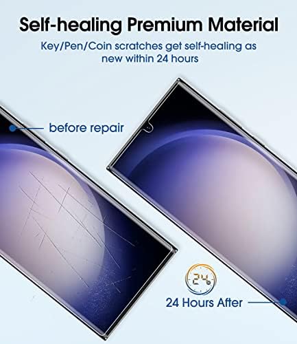 amFilm (2 опаковки, съвместим с Samsung Galaxy S23 Ultra Privacy Screen Protector Еластична кожа, за 5G 6,8
