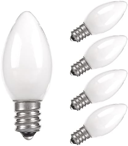Led крушки C7 Candelabra - Малка нощна крушка - 0,6 W, Еквивалентна 7 W крушка с нажежаема жичка, led лампа E12 120V,