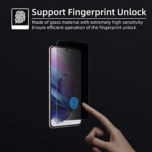 Amleute 【2 + 1 опаковка】 Samsung Galaxy Note 20 Защитно фолио за екран за поверителност, закалено стъкло 9H, Антишпионская