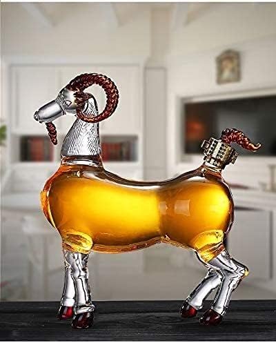 OriginalClub Гарафа под формата на овце, Гарафа за уиски обем 500/1000 мл, Стъклена бутилка за вино във формата