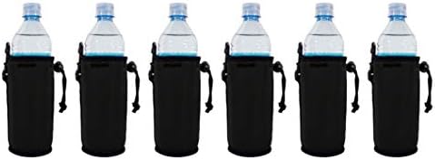 Празен кулата от неопреновой бутилки за вода (6 опаковки, черен)