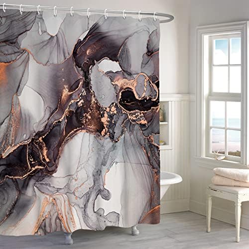 Завеса за душ от мрамор Ttincceer, Луксозна душ Завеса за баня с Акварельной Текстура, Абстрактна Модерна душ