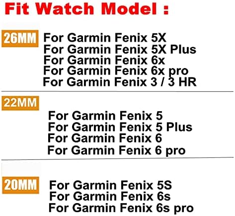 Силиконов ремък ANKANG 26 22 20 ММ за Garmin Fenix 6 6S 6X Pro 5 5S 5X Plus с быстросъемным каишка за часовник (Цвят: жълт, размер: