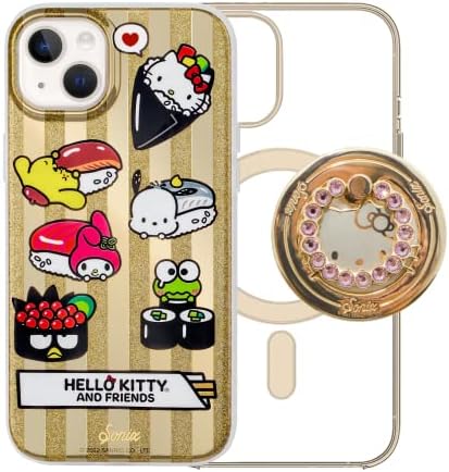 Калъф Sonix Hello Kitty Sushi Case + магнитен пръстен (Hello Kitty Gold) за MagSafe iPhone 14 Plus