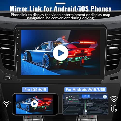 UNITOPSCI Android Кола Стерео за Subaru Outback, Legacy 2010-2014 в Тире GPS Навигация Стерео 9-Инчов Сензорен Екран,
