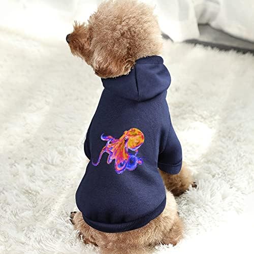 Цветни Октопод Персонализирани Качулки за Домашни Кучета Мека Уютна Дрехи За Кучета Дишащи Пуловери за Домашни