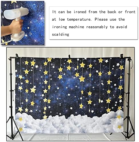 7x5ft Детско Шоу в Нощното Небе Мерцающая Малка Звезда Снимки Декори Бял Облак, Галактиката Звездното Небе Плат На Фона На