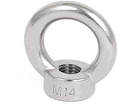 X-DREE Вътрешна резба M14 304 Гайки за въжета от неръждаема стомана, Сребро (M14 Rosca hembra 304 Cuerda de alambre de acero