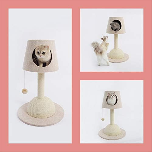 Играчка за катерене N / C Cat, Многофункционална кула от котешки дърво, Настолна лампа под формата на сезал, здрава и стабилна,