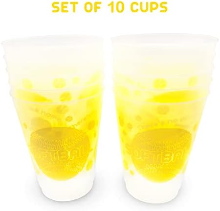 Комплект чаши за софтбол Kirsch and Lee Партия от 10 броя (от 16 грама всяка) - за Многократна употреба Прозрачни пластмасови