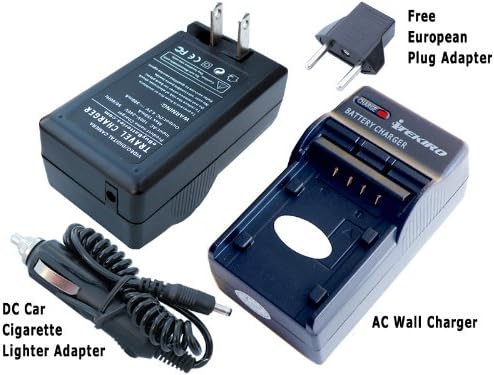 iTEKIRO AC Стенно Зарядно за Кола dc Комплект за Panasonic CGA-S004E/1B + iTEKIRO 10-в-1 USB Кабел За зареждане