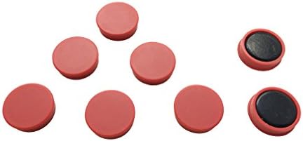 Опаковка от 72 Червени Кръгли Плоски Магнити - 24-миллиметровая Дъска за офис Хладилника - от Janrax