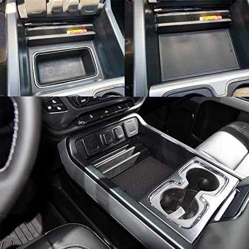 Капакът на един таен клон на централната конзола EDBETOS, съвместима с GMC Sierra 1500/Chevy Silverado 1500 2014-2018,