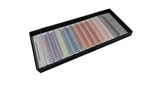 Съблазнителните Цветни Обемни Мигли 5D Lash Fans C завитком За удължаване на миглите с дебелина 0.07 mm (13 мм)