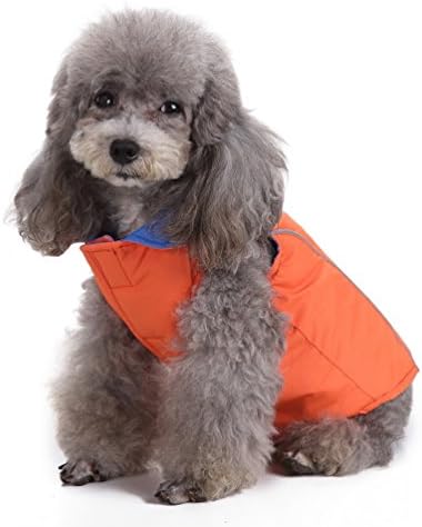 SMALLLEE_LUCKY_STORE XCW0044-оранжевото Зимно палто за кучета, Яке за дрехи за чихуахуа, Оранжево, Малък