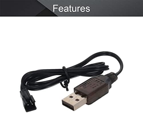 Изберете Положителен USB-Кабел за зареждане SM-2Т за Радиоуправляемого колата 3,6 На 250 ma Ni-MH Ni-CD Батерия, 2 бр.