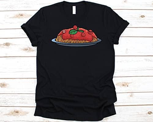 Тениска със Спагети и Кюфтета, Хубава Тениска с Паста За мъже И Жени, Тениска с Изображение на италиански Готвач, Тениска за